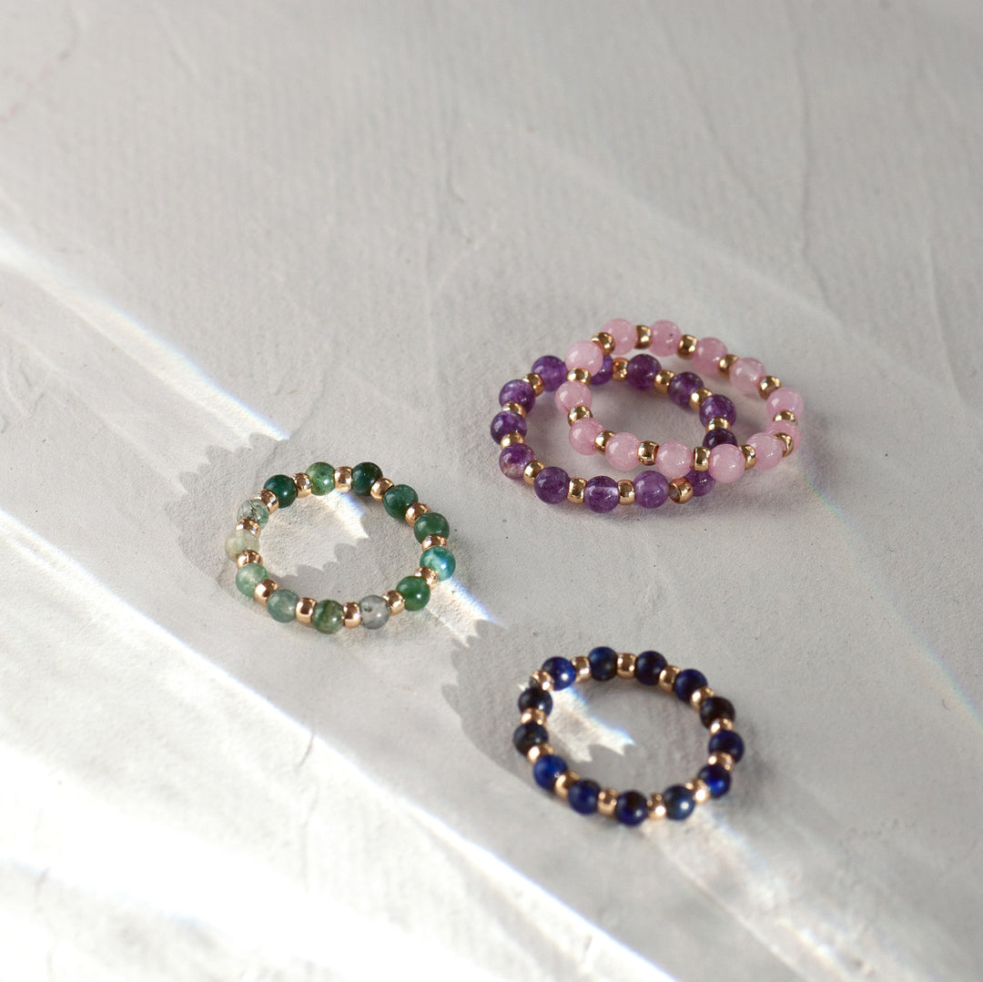 Stone and Bead Ring