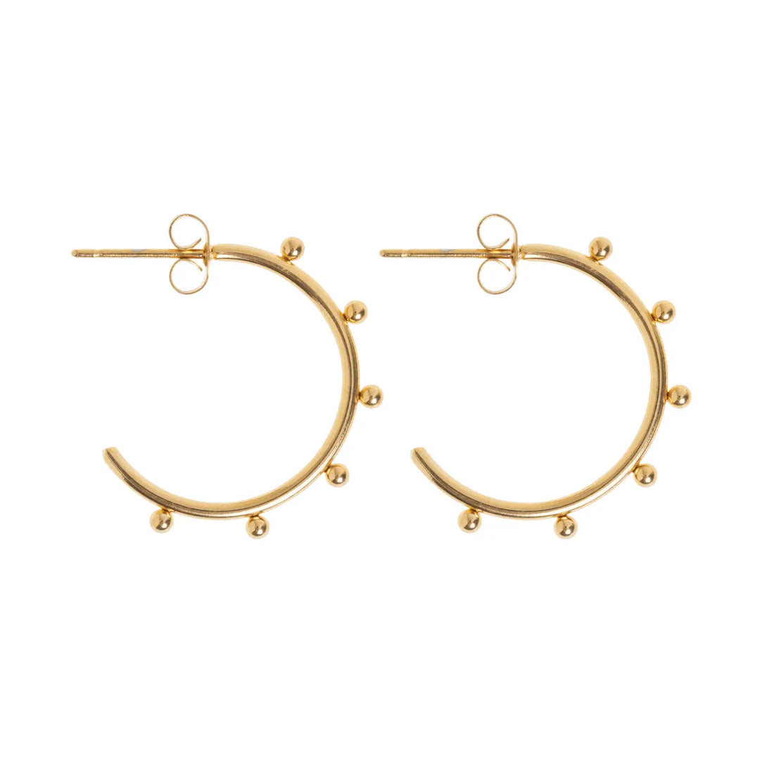 Gabriella - Soft Stud Hoop Earrings Stainless Steel