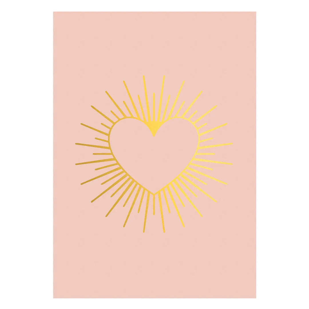 Heart Rays Postcard