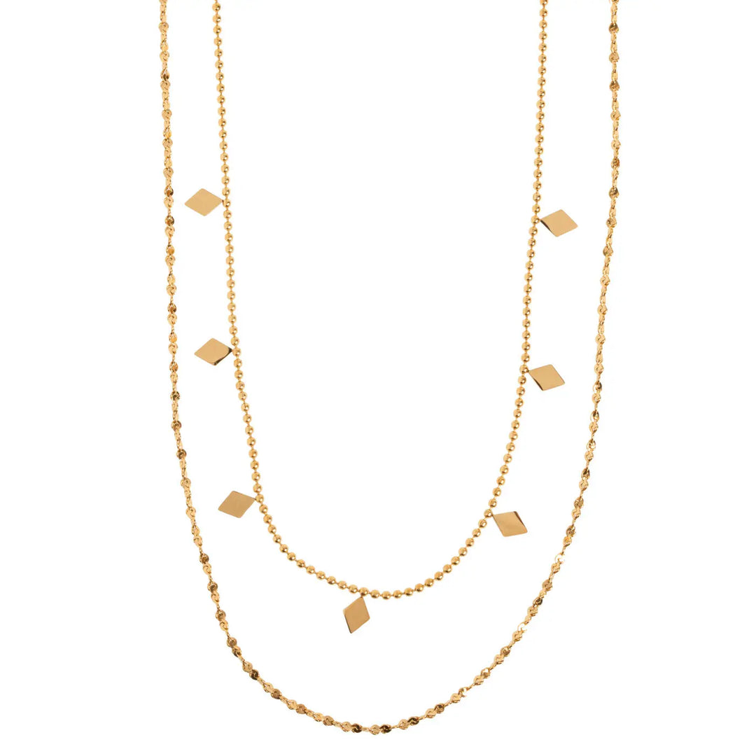 Elise - Double Layer Chain Necklace Stainless Steel