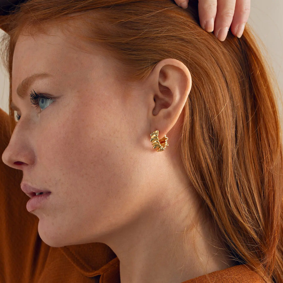 Wild - Chunky Texture Hoop Earrings Timi of Sweden