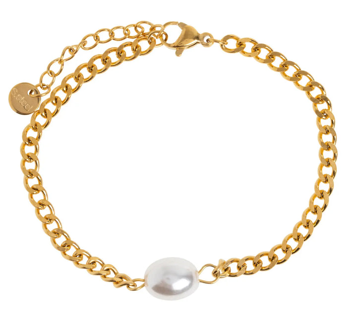 Estelle - Pearl Chain Bracelet Stainless Steel