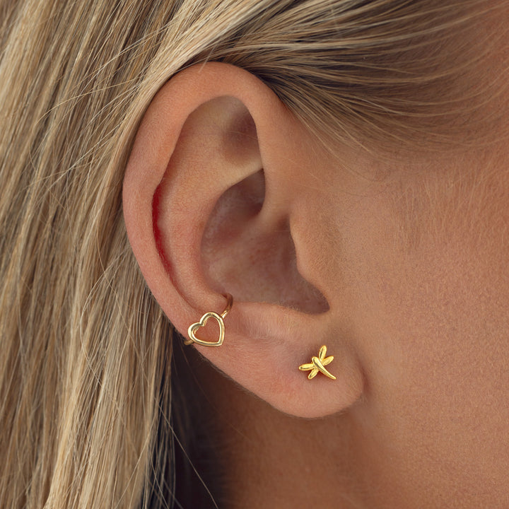 Sarah  - Heart Outline Ear Cuff