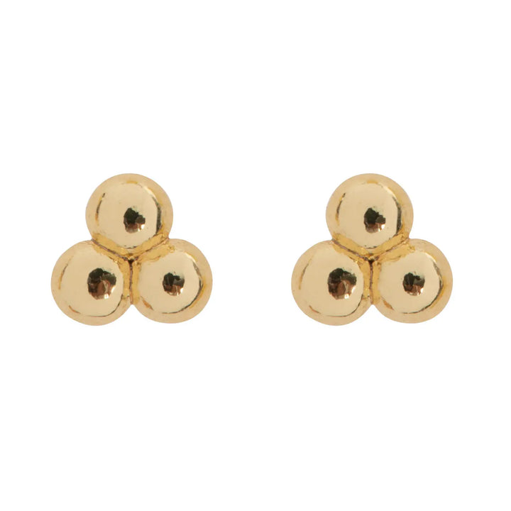 Agnes - 3 Small Balls Stud Earrings