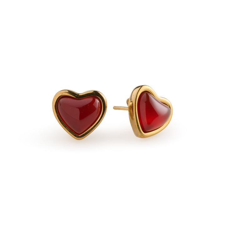 Sonja - Jelly Heart Stud Earrings Stainless Steel