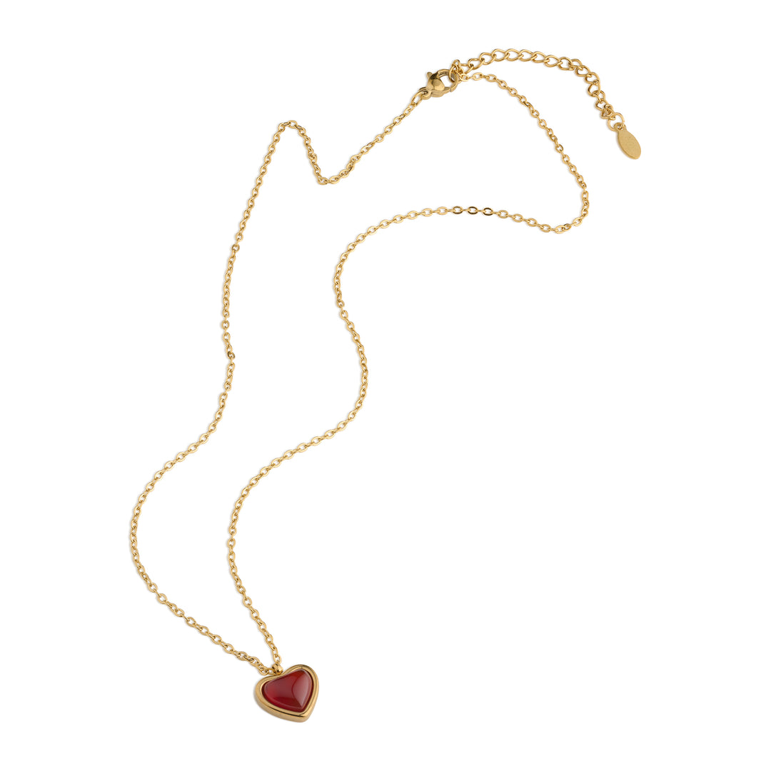 Sonja - Jelly Heart Necklace Stainless Steel