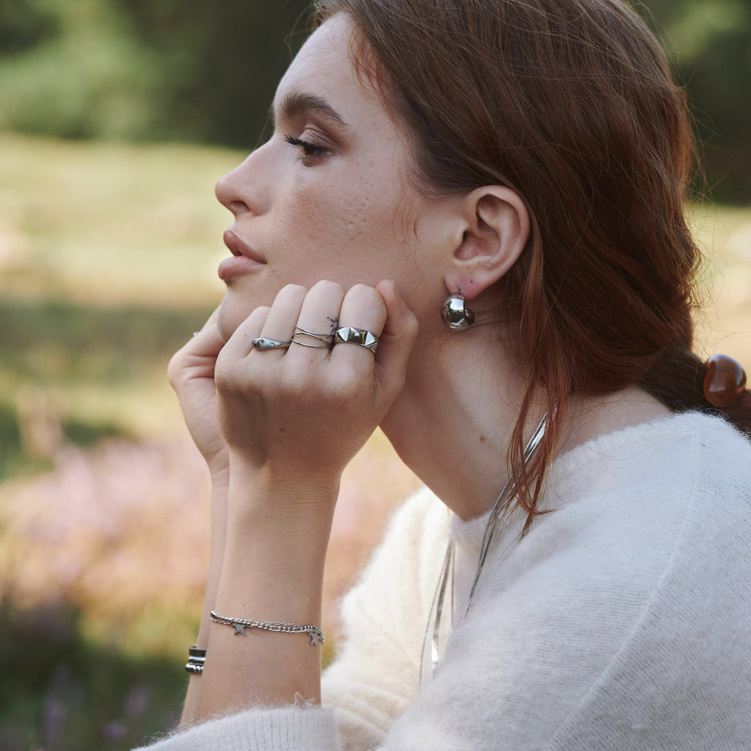 Eline - Crystal Ring Stainless Steel