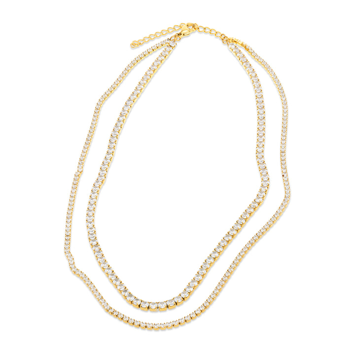 Melina - Crystal Necklace Stainless Steel