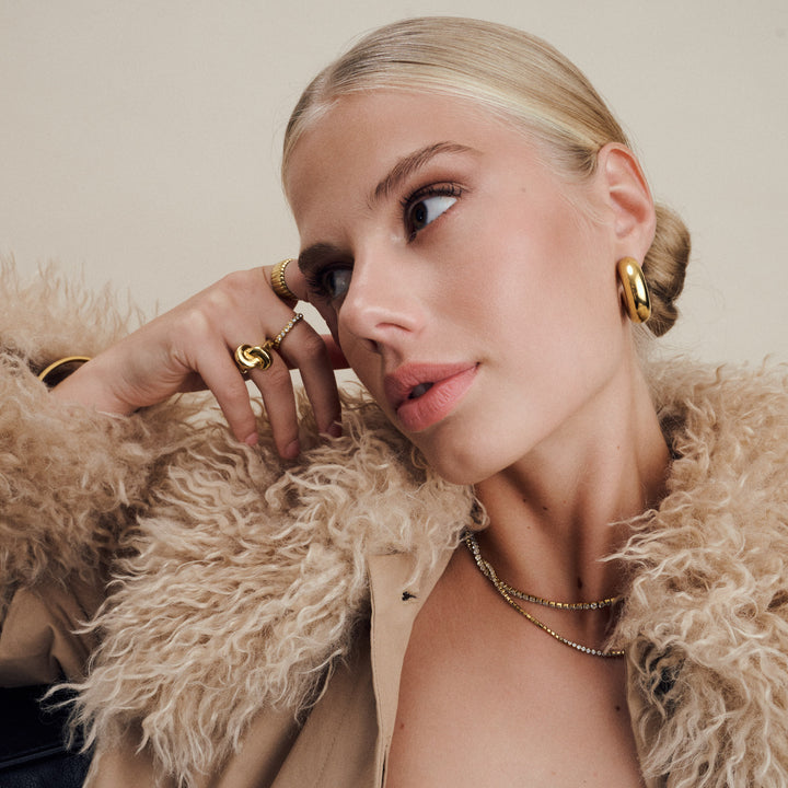 Melina - Crystal Necklace Stainless Steel