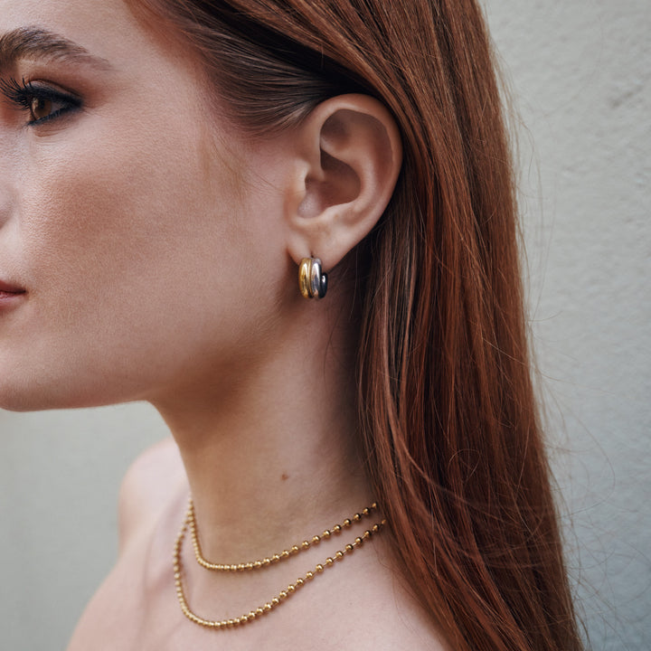 Vendela - Duo Stud Earrings Stainless Steel