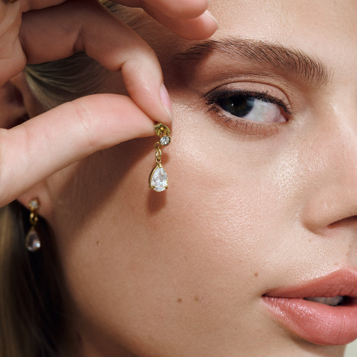 Roslyn - Crystal Stud Earrings Stainless Steel