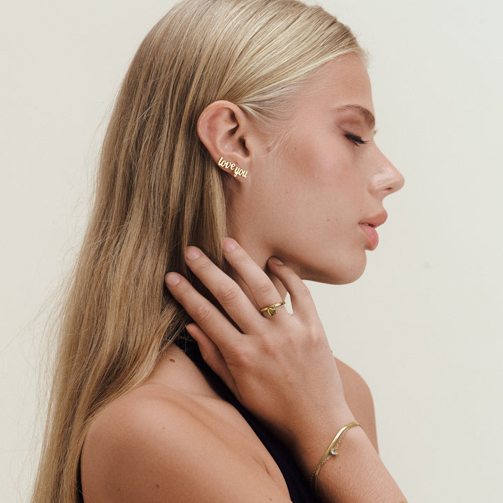 Ina - Love You Stud Earrings Stainless Steel