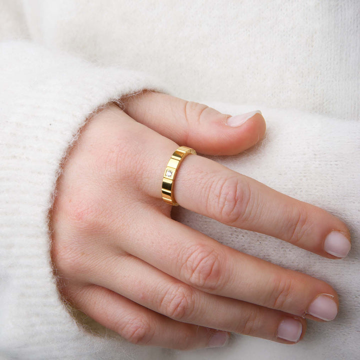 Emelyn - Crystal Ring Stainless Steel