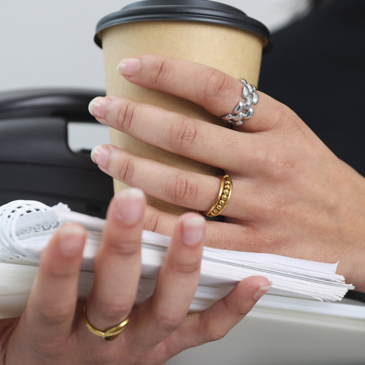 Maggie - Structure Ring Stainless Steel