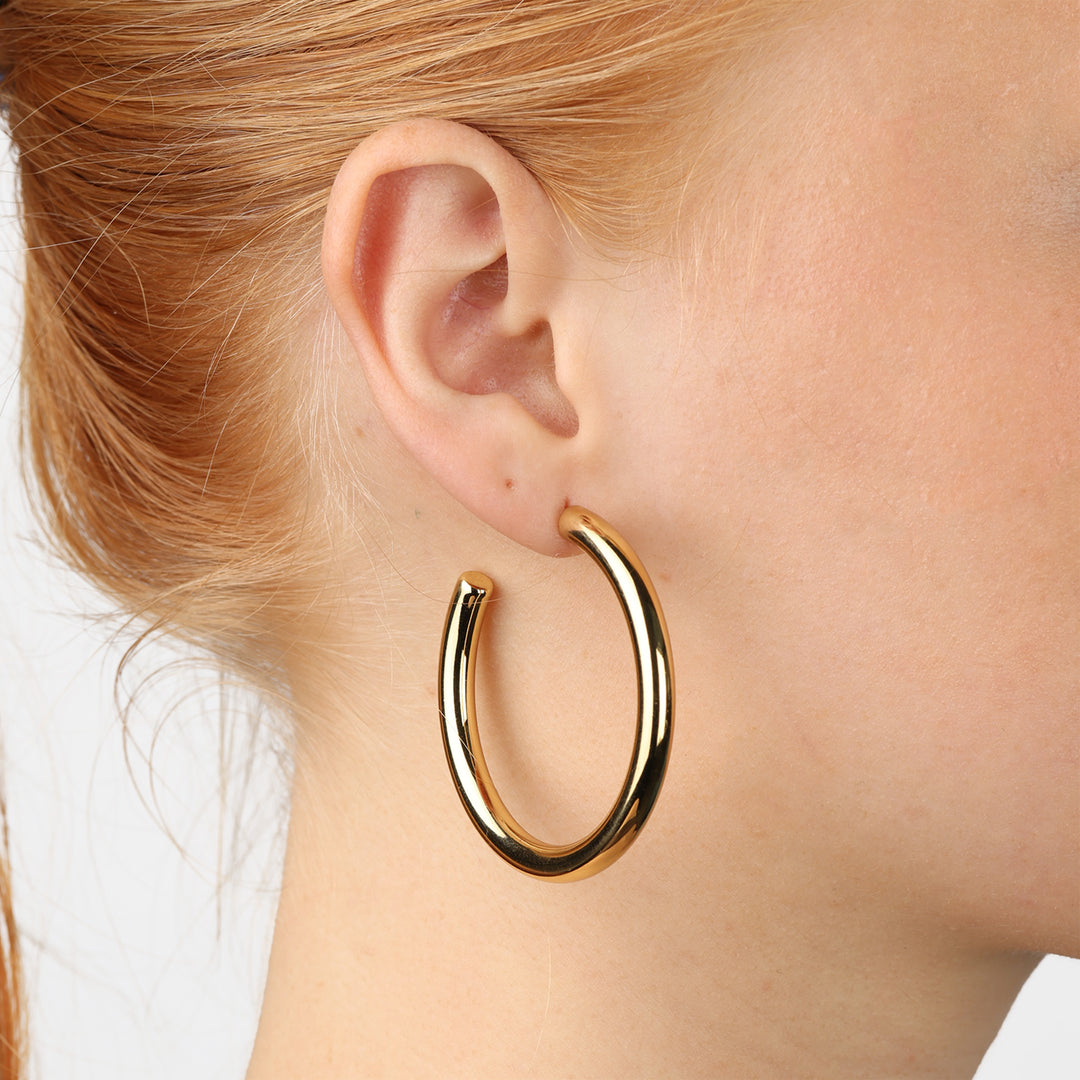 Stine - Hoop Studs Øredobber Rustfritt Stål