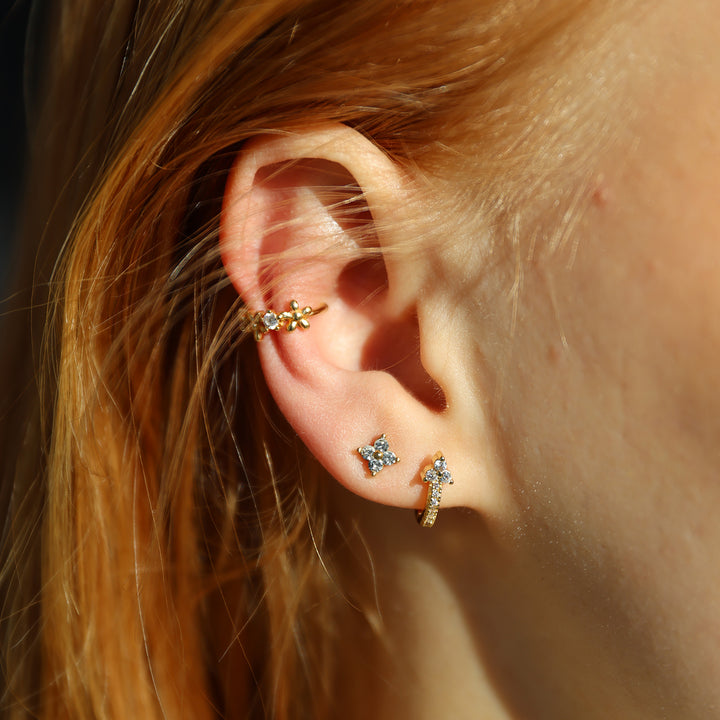 Hera - Crystal Stud Earrings Stainless Steel