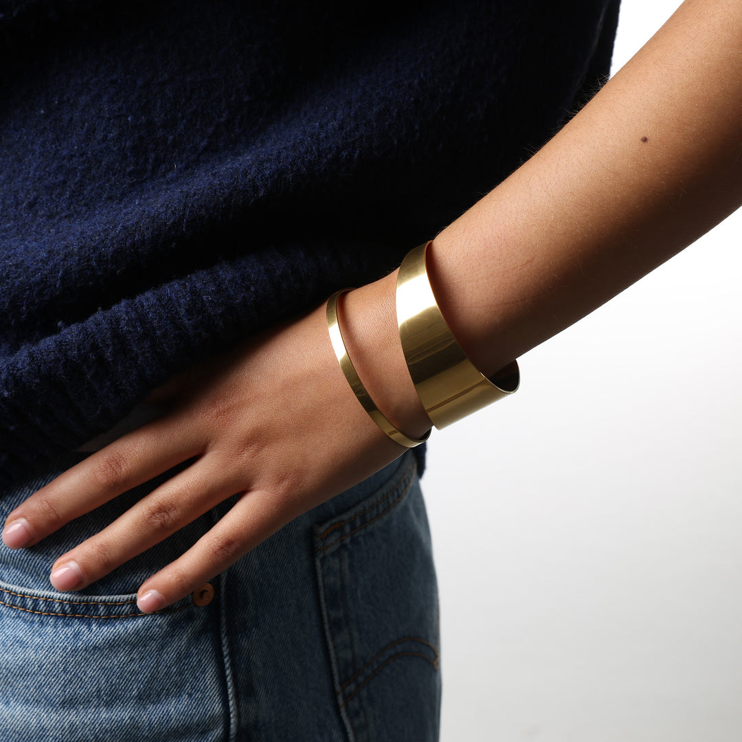 Krista - Chunky Bangle Bracelet Stainless Steel