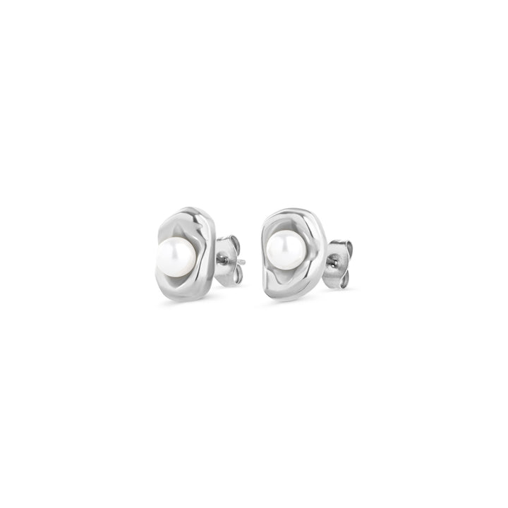 Ilse - Pearl Stud Earrings Stainless Steel