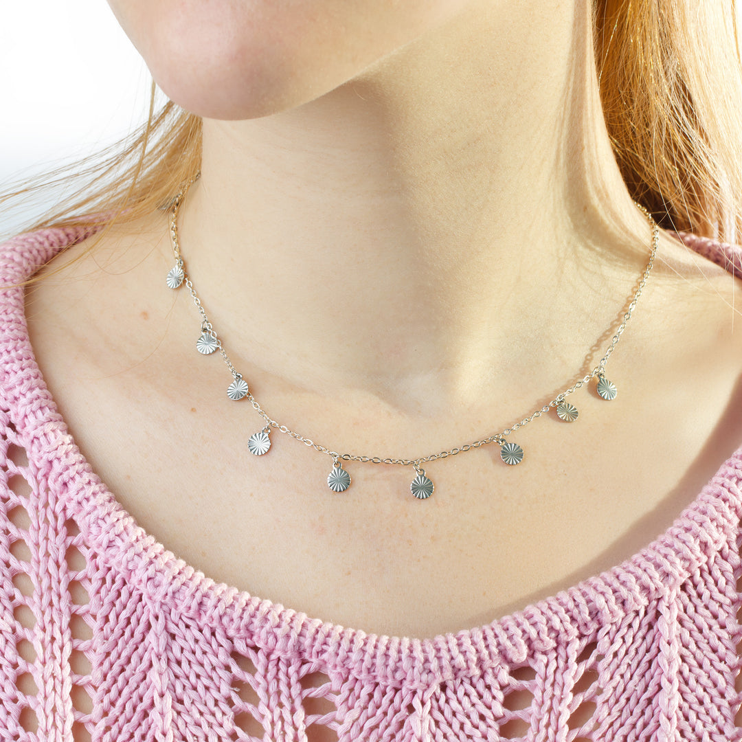 Liv - Coin Charm Necklace Stainless Steel