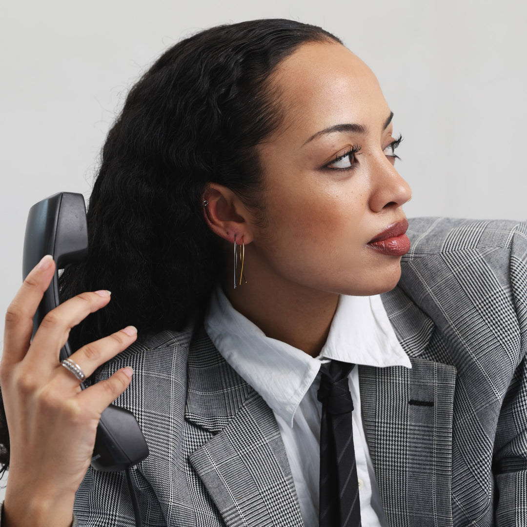 Zephyr - Wire Loop Earrings Stainless Steel