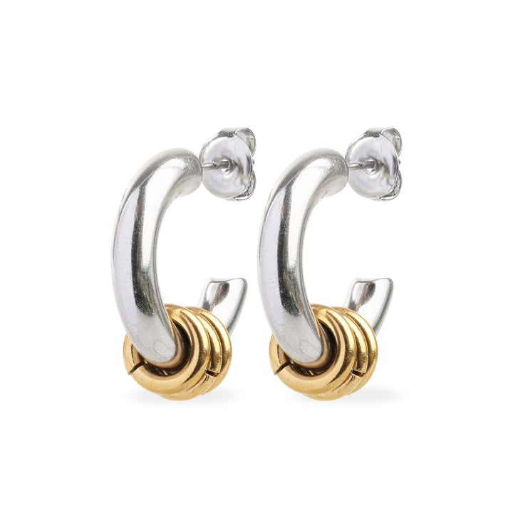 Luna - Boucles d'oreilles Hoops en acier inoxydable