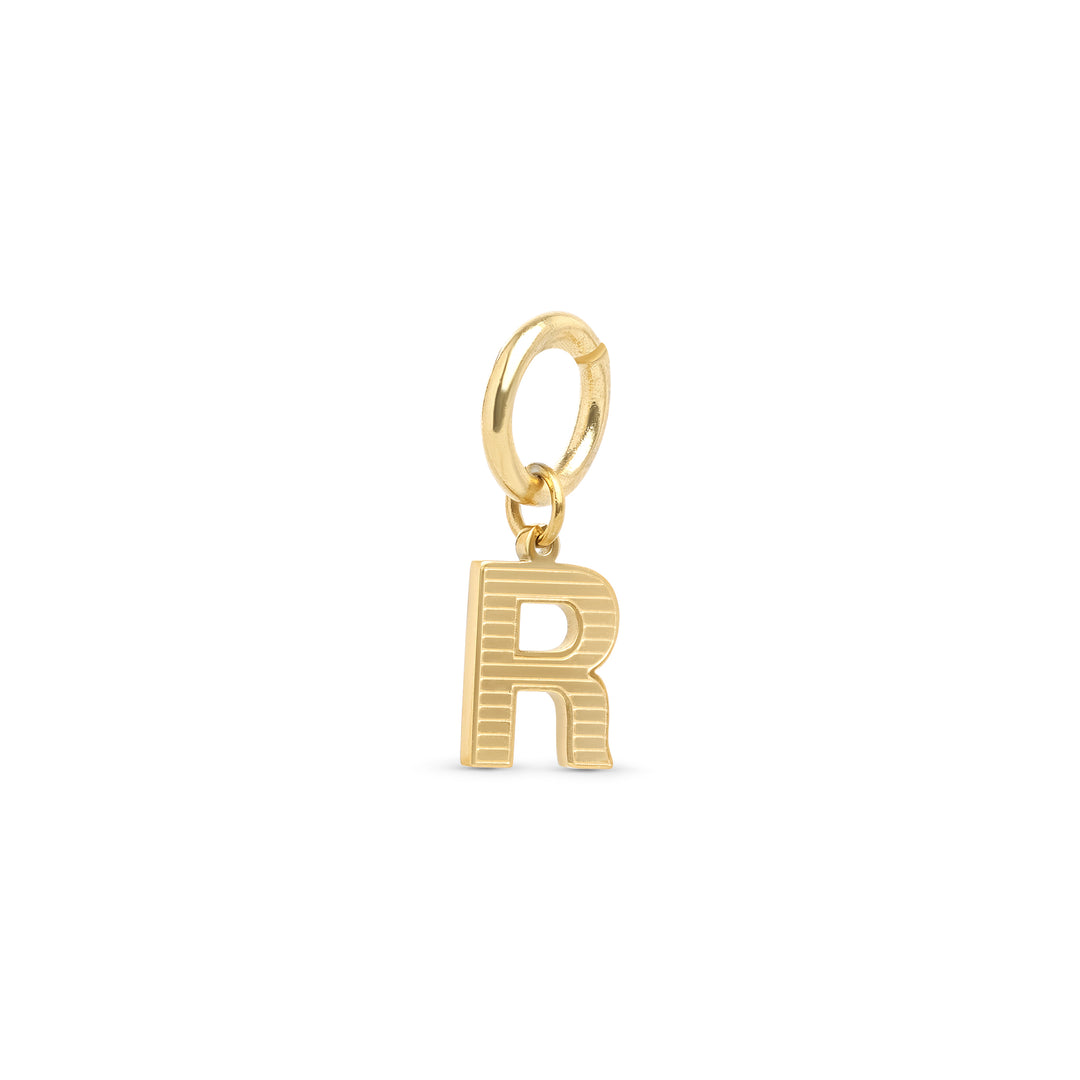 Sanya - Bokstav Charm Guld Rostfritt Stål