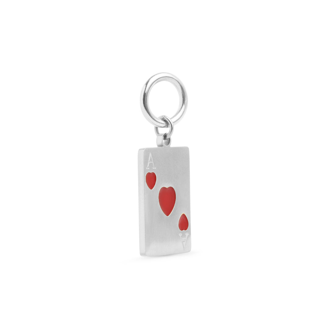 Etta - Dije As de Corazones de Acero Inoxidable