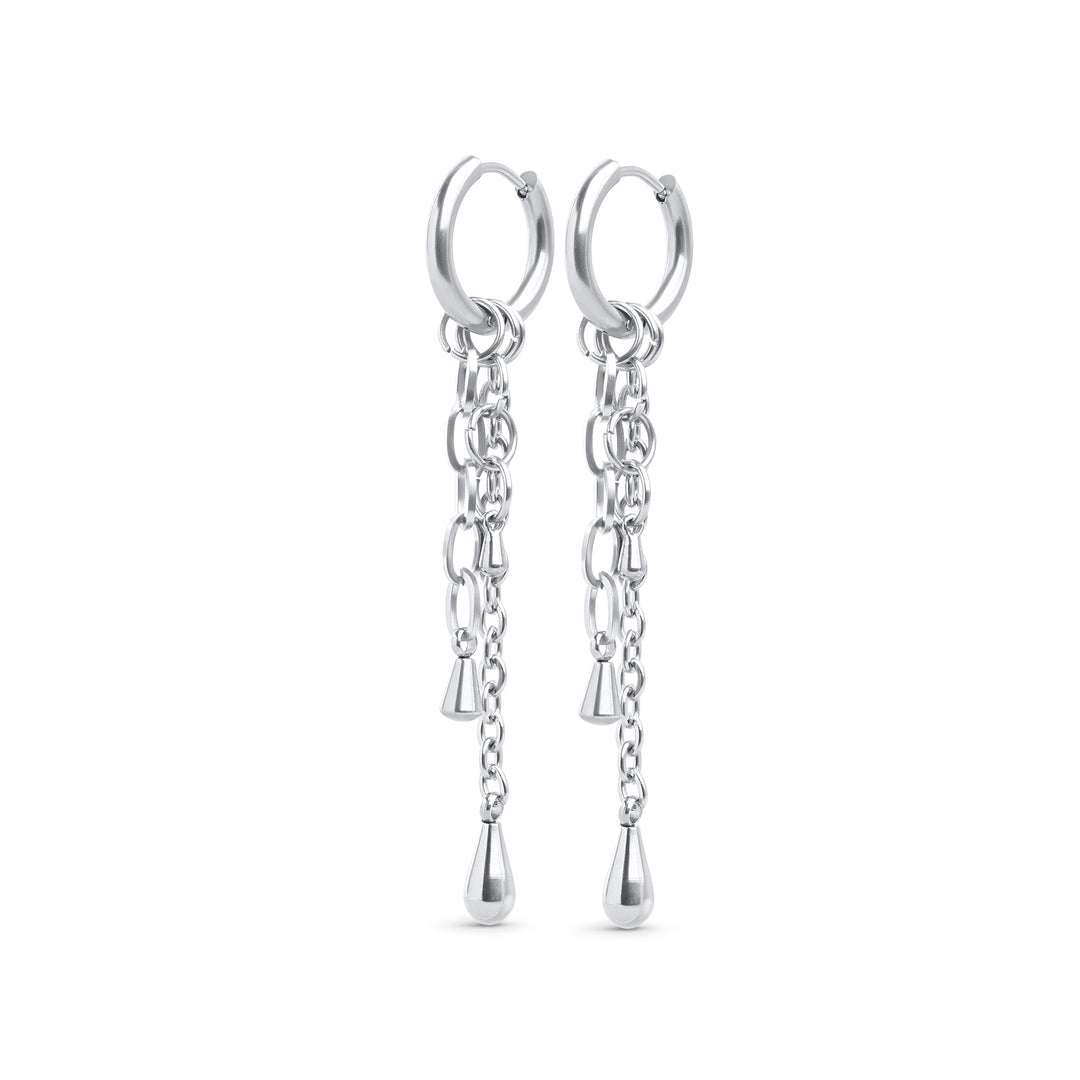 Kate - Chain Hoop Earrings Stainless Steel