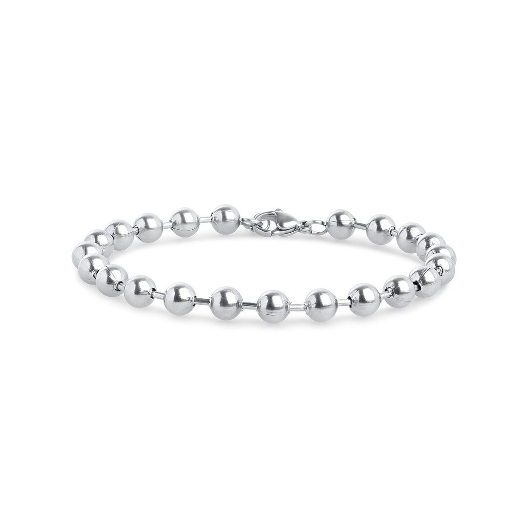 Billie - Pulseira de Contas de Metal em Aço Inoxidável