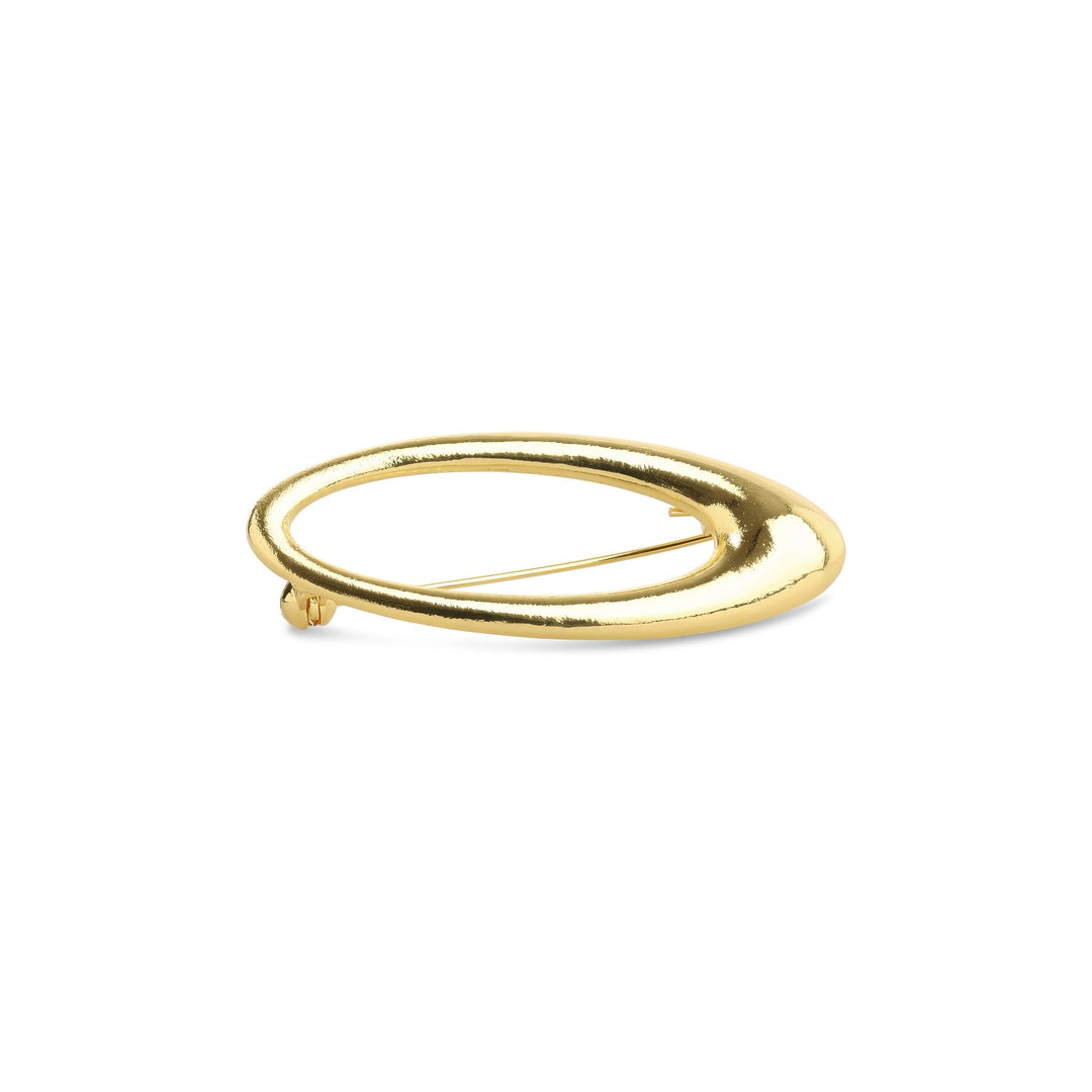 Illiona – sleek brooch, gold | Timi of Sweden