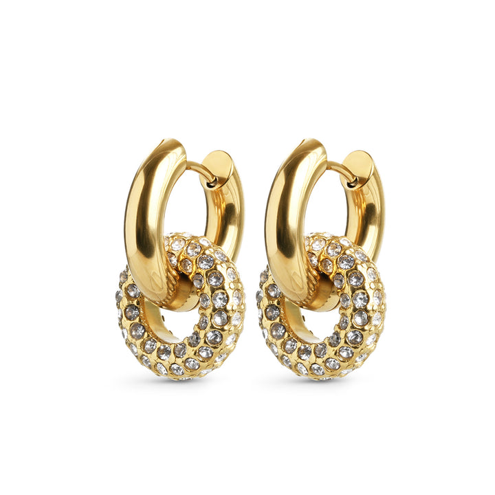 Maryam – Duo Crystal Hoop Earrings | Timi of Sweden