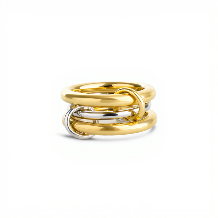 Irene - Stacked Ring Sleek Stainless Steel