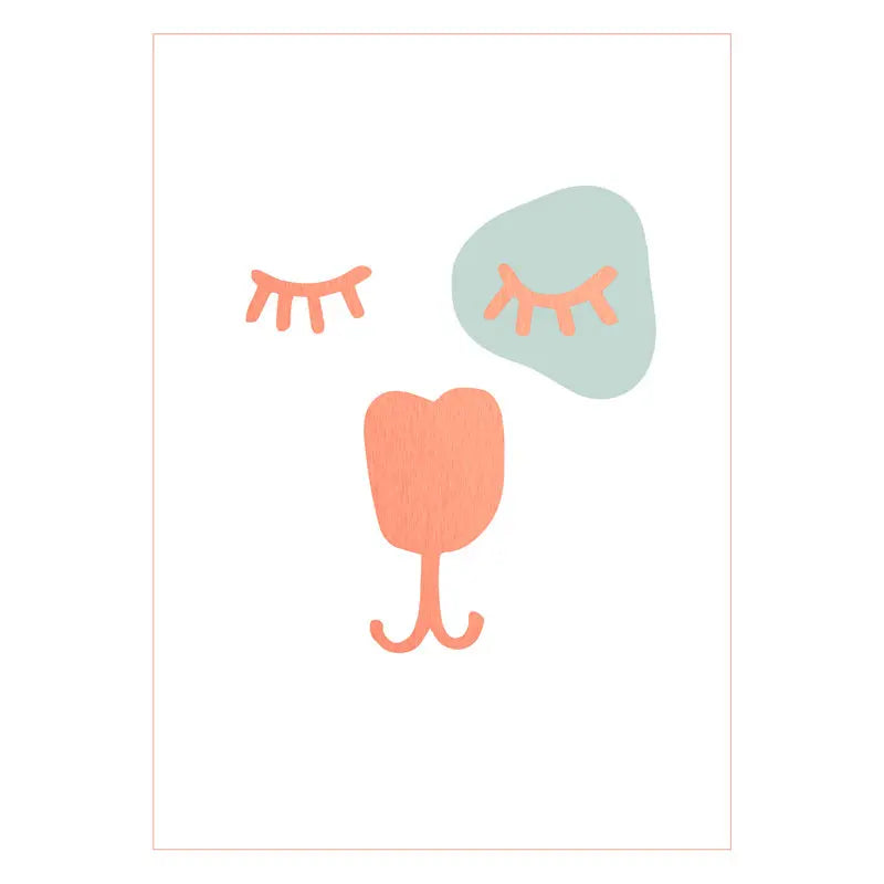 Dog face Rose Gold Postcard