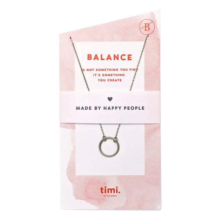 Balance Circle Necklace Silver