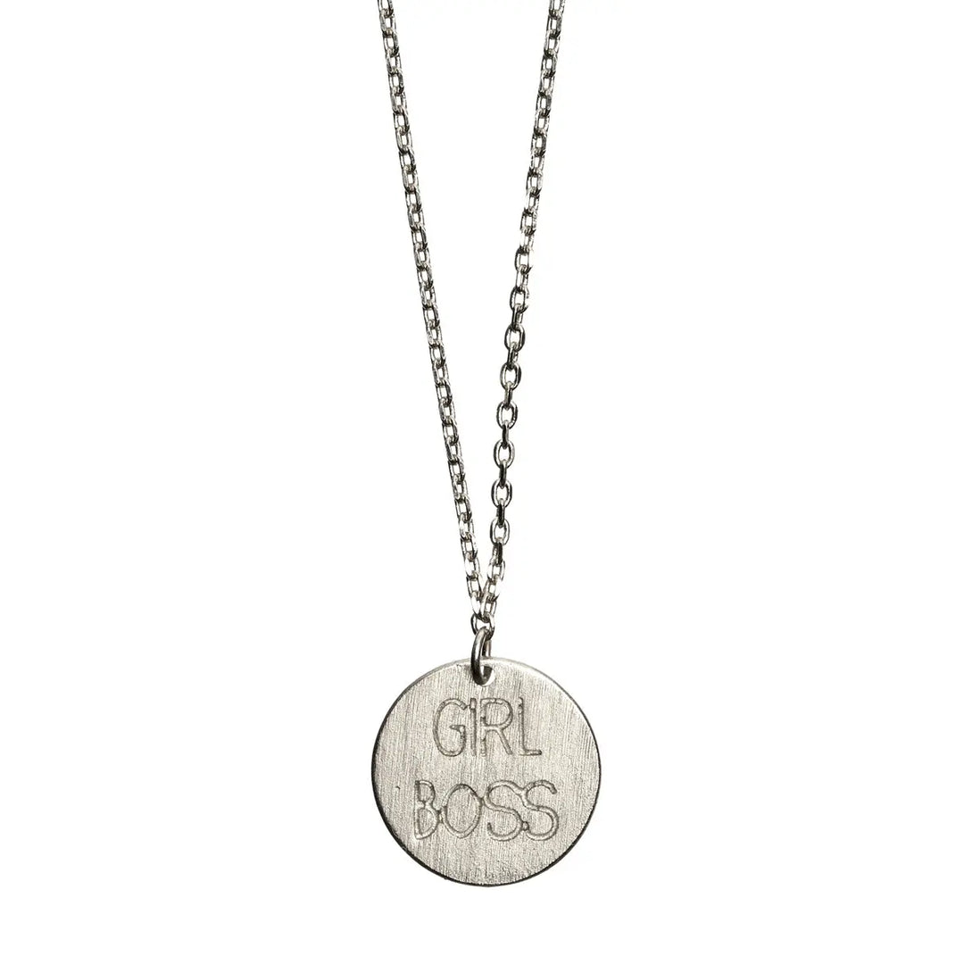 Girl Boss Necklace Silver