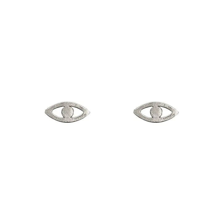 Evil Eye Earrings Silver