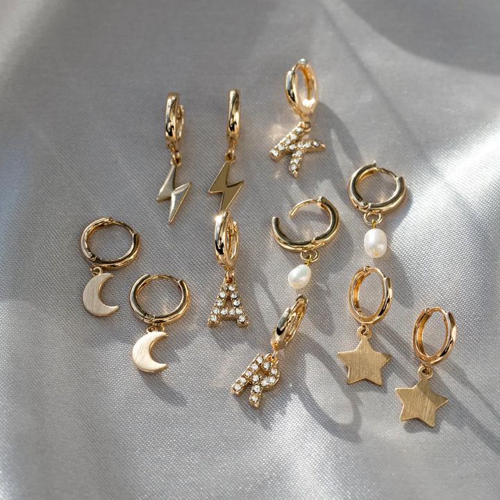 Moon Small Hoop Earrings Timi of Sweden