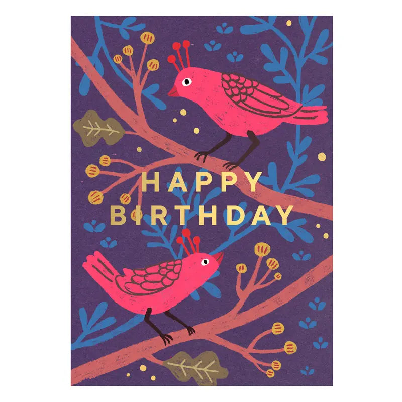 Birds Happy Birthday Postcard