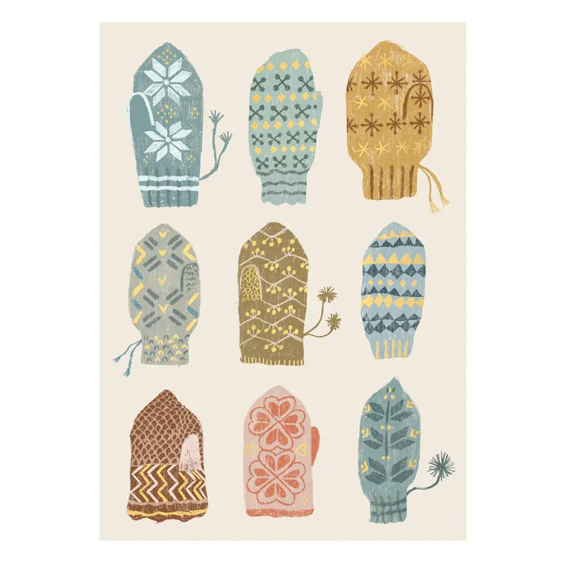 Mittens Postcard