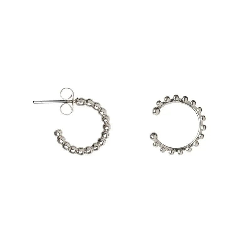 Bubble earring and ear cuff Silver