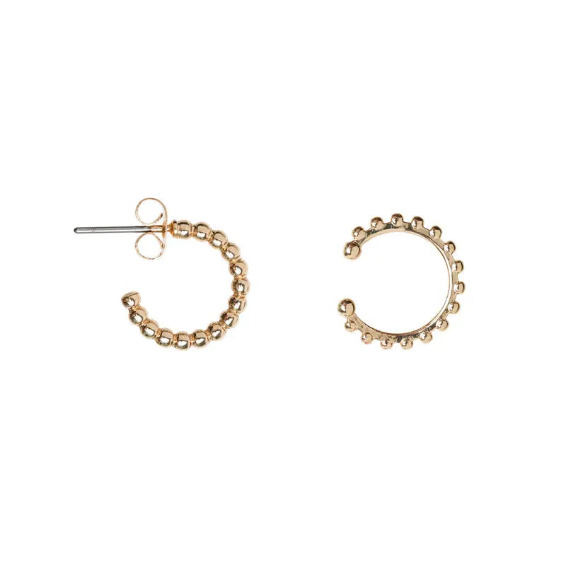 Bubble earring and ear cuff Gold