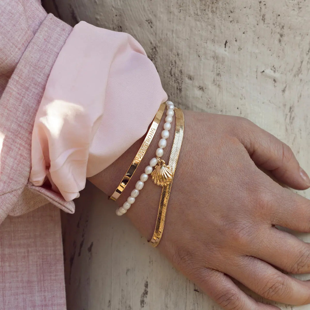 Mermaid Shell and Pearl Bracelet