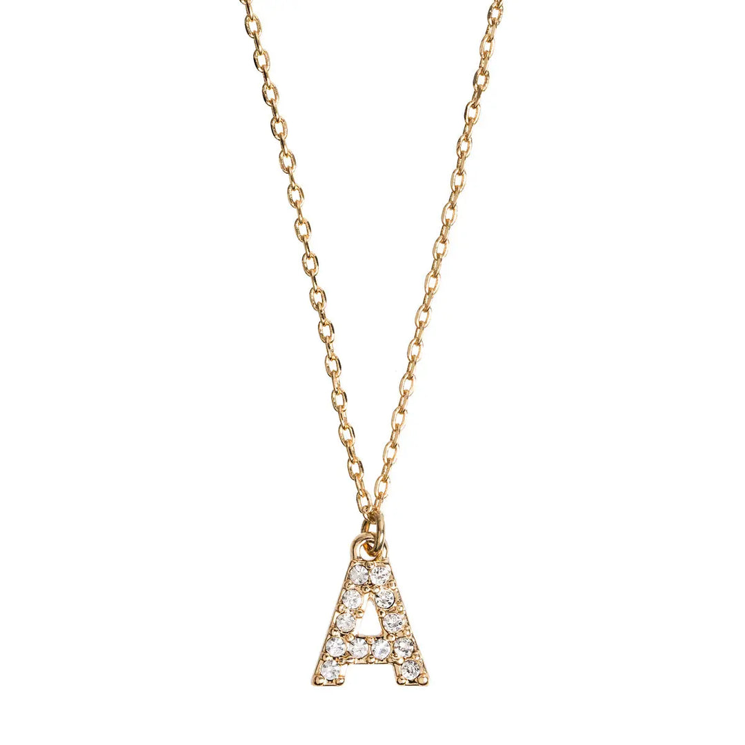 Crystal letter necklace A