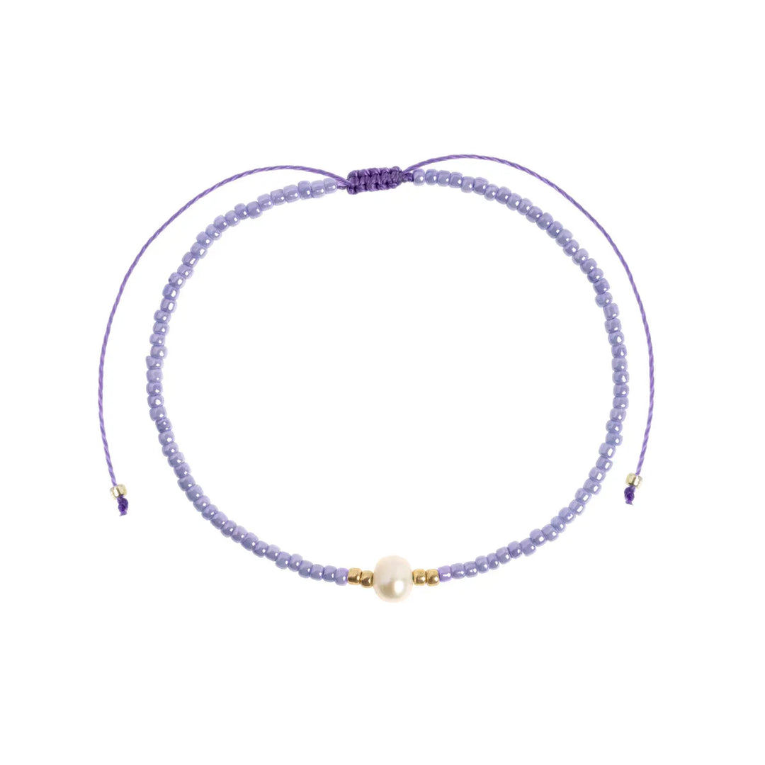 Alba - Bead with Pearl Macrame Bracelet