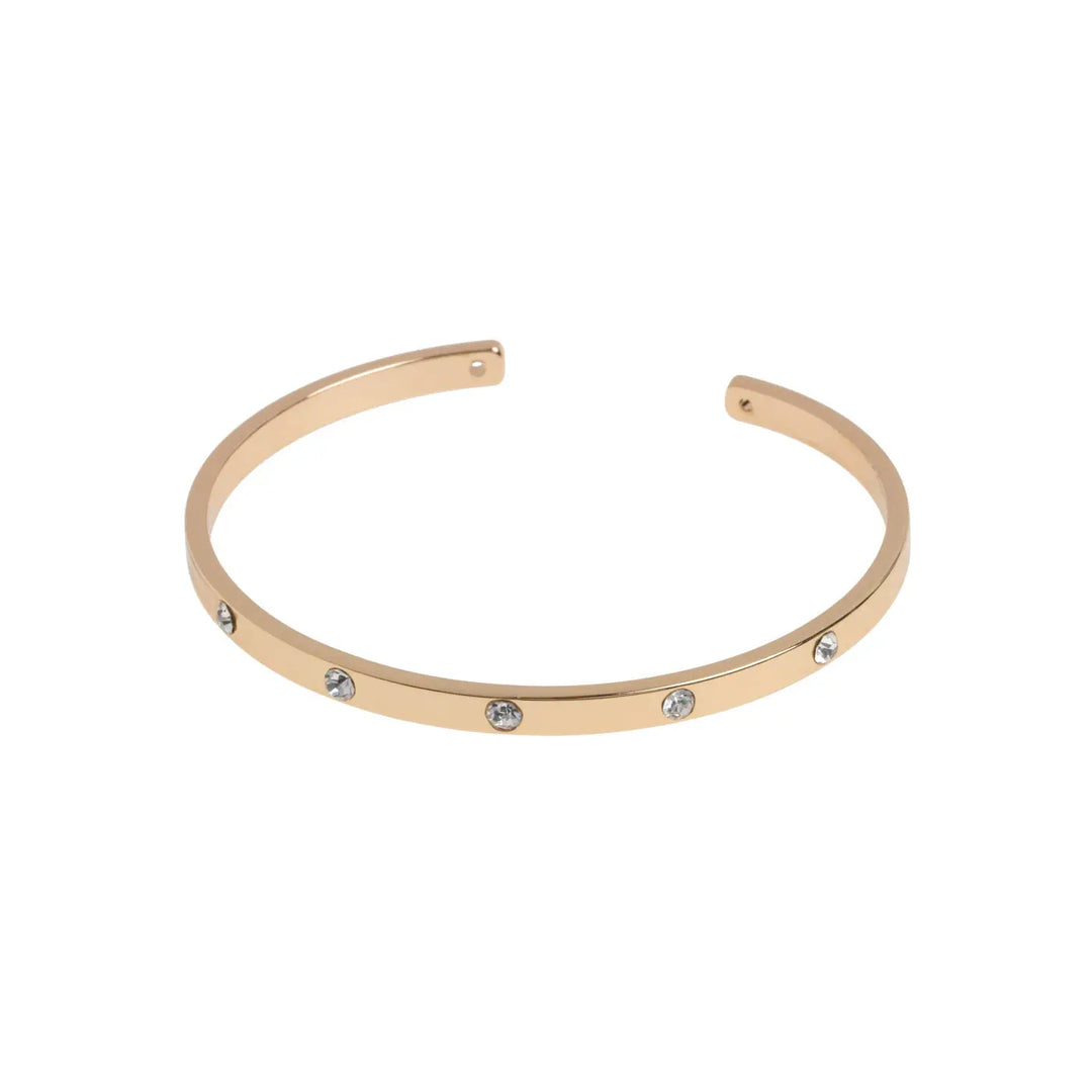 Leah - White Crystal Bangle