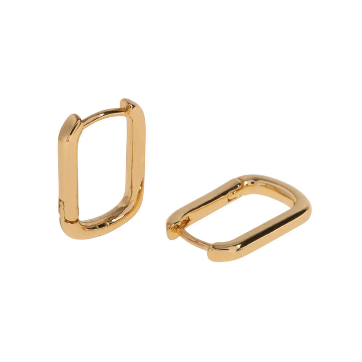 Paula - Rectangular Hoop Earrings Stainless Steel